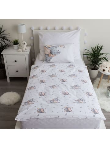 COFI 1453 Dumbo Bettwäsche-Set – Bettbezug 100x135 cm & Kissenbezug 40x60 cm in Weiß