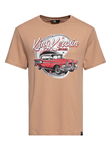 King Kerosin King Kerosin Print T-Shirt Edsel in latte macchiato