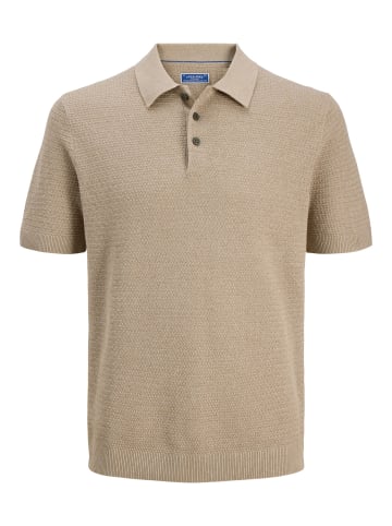 Jack & Jones Gestricktes Polo in Lemon Pepper
