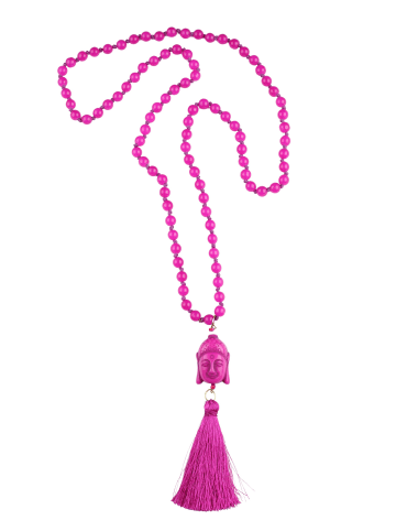 collezione alessandro Lange Kette " Nepal " in pink