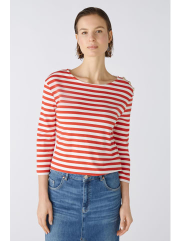 Oui T-Shirt 100% Baumwolle in red white