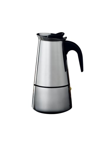 Cheffinger Espressokocher aus hochwertigem Edelstahl, Induktionsgeeignet 300 ml in Silber