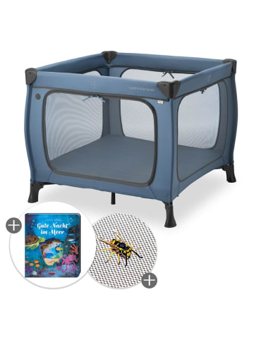 Hauck Reisebett & Laufgitter Sleep N Play SQ Set in blau