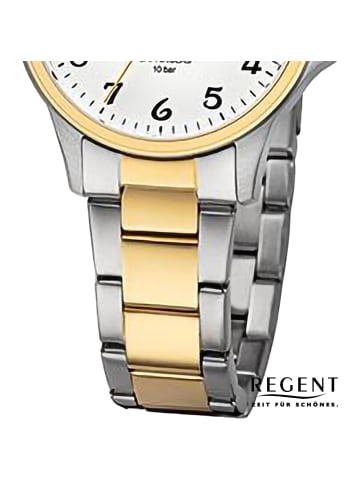Regent Analog-Armbanduhr Regent Metallarmband silber, gold mittel (ca. 32mm)