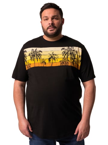 Men Plus Kurzarm T-Shirt in schwarz