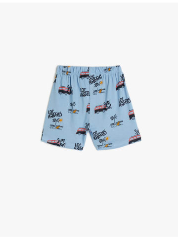 KOTON Shorts in Blau Gemustert