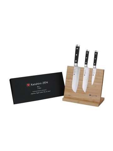 Izumi Ichiago KATAHIRO ZEN 3 er Santokumessers Set - Magnetständer 