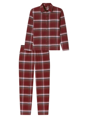 Schiesser Pyjama Selected Premium Warming in burgund