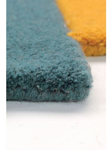 KADIMA DESIGN Wollteppich handgetuftet, geometrisch, rutschfest, Teppich Wolle in Multi