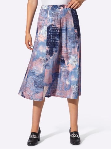 WITT WEIDEN Bahnenrock in marine-flamingo-bedruckt