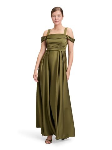 Vera Mont Abendkleid schulterfrei in Shiny Olive
