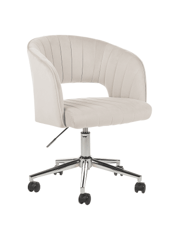 Beliani Bürostuhl KATONAH in Beige/Schwarz/Silber - (W) 57 x (H) 78 x (L) 57 cm