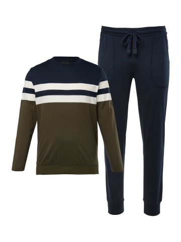 JP1880 Langer Schlafanzug in tannengrün