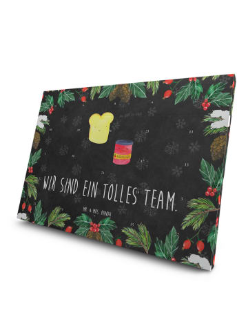 Mr. & Mrs. Panda Tee Adventskalender Toast Marmelade mit Spruch in Kreidetafel