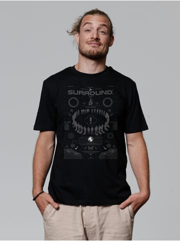 wat? Apparel T-Shirt Surround in Schwarz