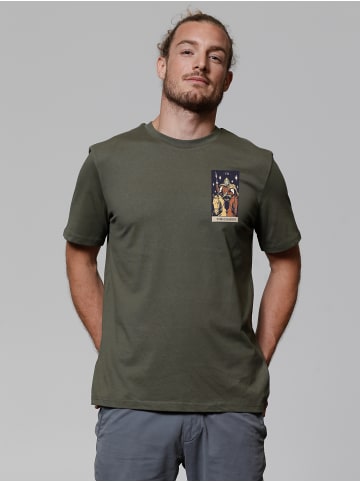wat? Apparel T-Shirt Tarot The Chariot in Khaki