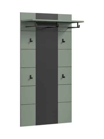 ebuy24 Wandgarderobe Canu Staubgrün 141 x 29 cm