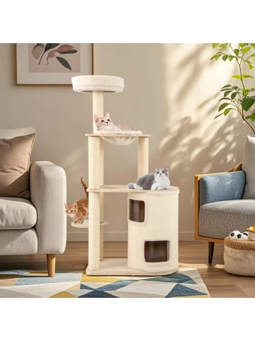 COSTWAY 151cm Kratzbaum Holz in Braun