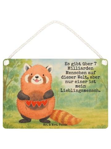 Mr. & Mrs. Panda wandhänger Roter Panda Design mit Spruch in Weiß