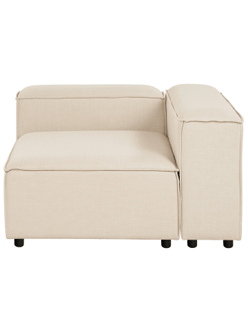 Beliani Sofaelement ARDAL in Beige/Schwarz - (W) 120 x (H) 68 x (L) 120 cm