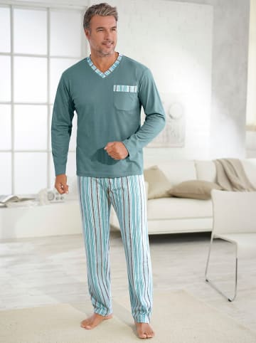 WITT WEIDEN Schlafanzüge in jade + jade-gestreift
