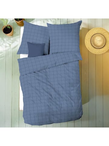 kaeppel Bettwäsche Grid in blau