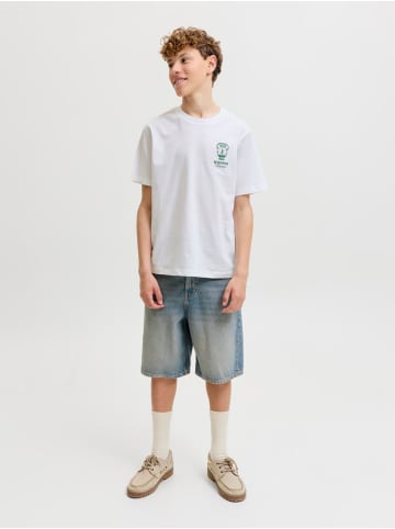 JACK & JONES Junior T-Shirt Kurzarm Jorvacation Bio-Baumwolle in bright white greece