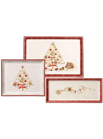 Villeroy & Boch 3er Set Gebäckplatten Winter Bakery Delight bunt in bunt