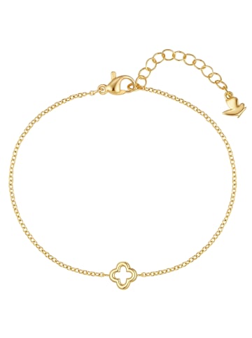 Glanzstücke München Armband Kleeblatt aus Edelstahl in gelbgold in gelbgold
