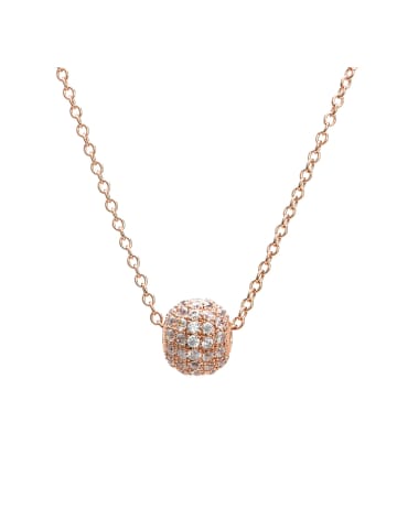 EYE CANDY Collier "KUGEL" in Rosegold aus Sterling-Silber