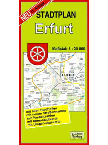 Barthel Landkarte/Globus - Doktor Barthel Stadtplan Erfurt