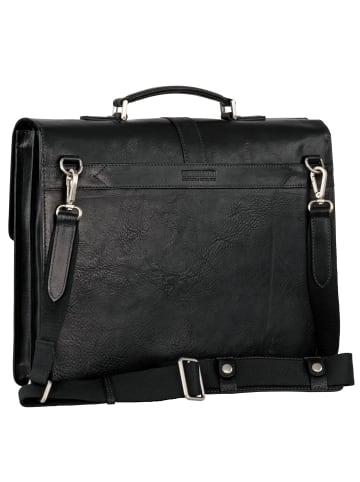 Leonhard Heyden Bergamo Aktentasche Leder 40 cm Laptopfach schwarz