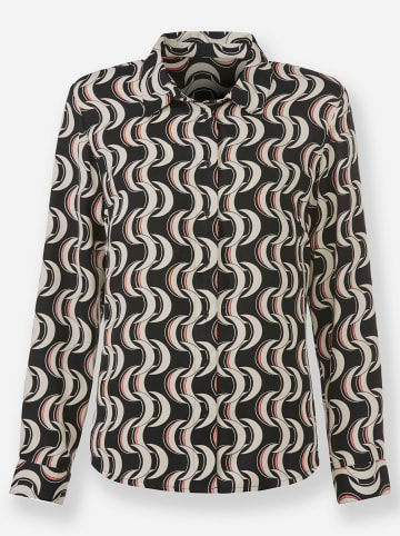 Heine Druckbluse in schwarz-sand-bedruckt