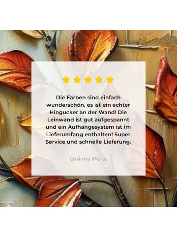 MuchoWow Leinwand bilder Herbstblätter (BxH)