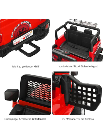 COSTWAY Elektroauto Kinder 12V ab 3 Jahren in Rot