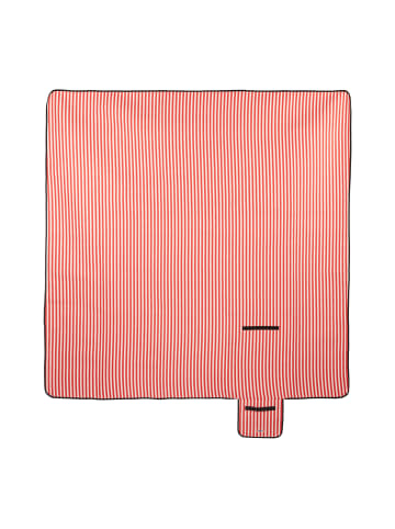 relaxdays Picknickdecke in Rot/ Weiß - (B)200 x (T)200 cm