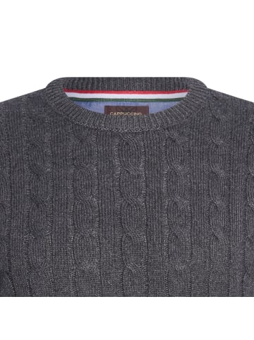 Cappuccino Italia Pullover Adria Kabel in Grau