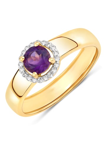 Rafaela Donata Ring Sterling Silber gelbvergoldet Amethyst Topas weiß in gelbgold