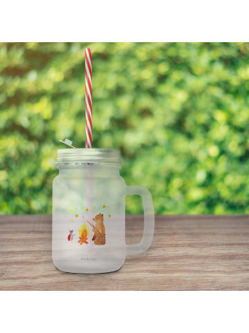 Mr. & Mrs. Panda Trinkglas Mason Jar Bär & Marienkäfer Lagerfeue... in Transparent