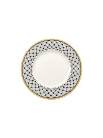 Villeroy & Boch Frühstücksteller Audun Promenade in Weiß-Grau-Gelb ø 21,6 cm in weiß-grau-gelb