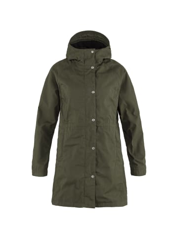 FJÄLLRÄVEN Regenparka Karla Hydratic in Tannengrün