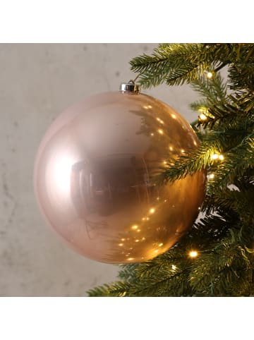 MARELIDA Weihnachtsbaumkugeln bruchfest glänzend D: 20cm in rosa