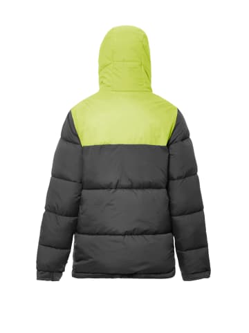 myMo Wattierte Steppjacke in Schwarz Saure Limette