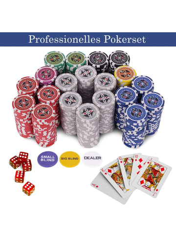 COSTWAY Pokerset 500 tlg. Chips in Silber