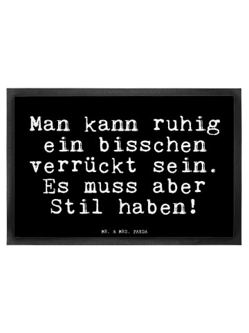 Mr. & Mrs. Panda Haustürmatte Man kann ruhig ein... mit Spruch in Schwarz