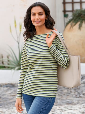 WITT WEIDEN Langarmshirt in schilf-marine-geringelt