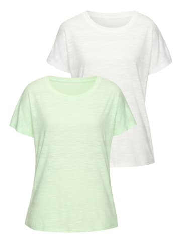 Vivance T-Shirt in lime, weiß
