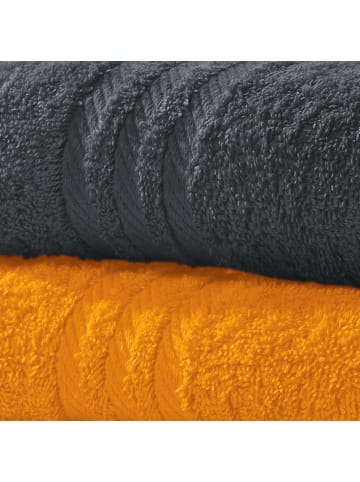 REDBEST Frottier Frottier-Set 2-farbig 6-tlg. New York in orange-anthrazit