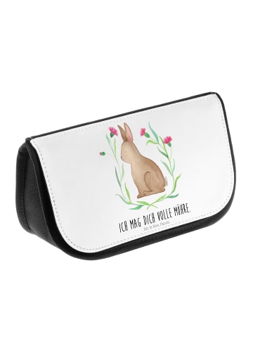 Mr. & Mrs. Panda Waschbeutel Hase Sitzen mit Spruch in Weiß
