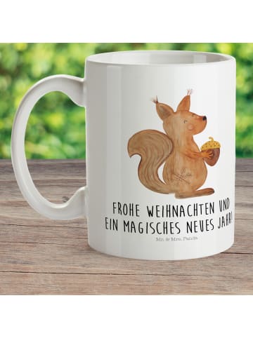 Mr. & Mrs. Panda Plastikbecher Eichhörnchen Weihnachtszeit mit S... in Weiß